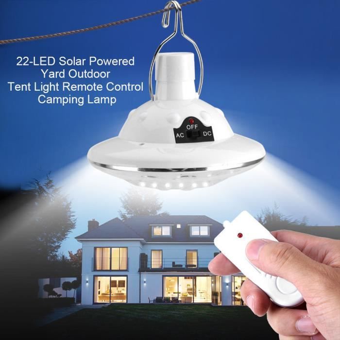 Nouveau 22LED camp solaire de suspension de lampe solaire extérieure / intérieure d'éclairage de jardin à télécommande