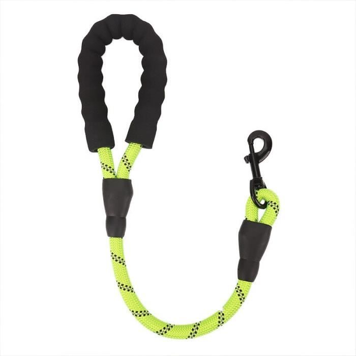 Laisse courte pour grands chiens - Antidéflagrant, ceinture de traction One step, corde r - Modèle: green 1.2cmX60cm - HOCWQSB10887