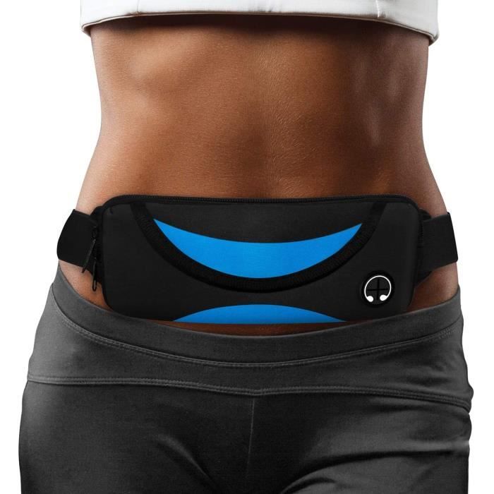 SAC DE SPORT Ceinture de course Sansoak, sac de poche ultra léger sans rebond, sac de taille sport fitness avec deux po4