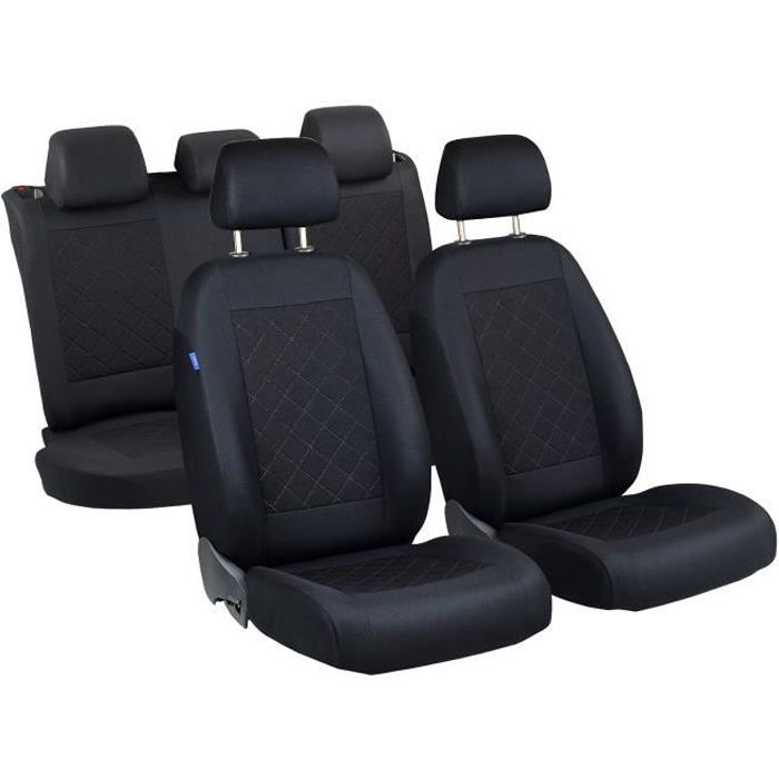 HOUSSES DE SIÈGE POUR BMW SERIE 1 - Ensemble De Housses - Couleur Premium Carrés Noirs