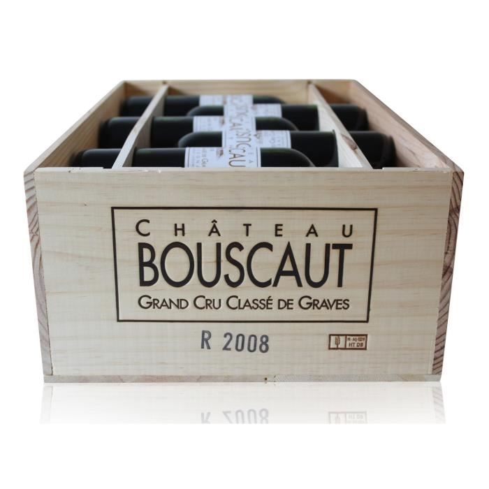 caisse 12 Bouteilles Château Bouscaut 2008 Rouge 75cl AOC Pessac-Léognan