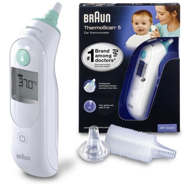 Braun Thermomètre auriculaire infrarouge ThermoScan5-IRT6020MNLA