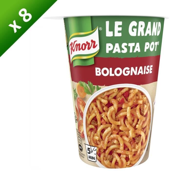 KNORR - Lot de 8 - Plat préparé Pasta Pot Bolognaise - 88 g