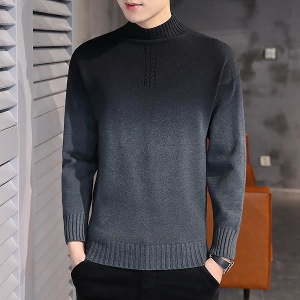 Pull homme long,2020 nouveaux hommes chandails mode japon Style à manches longues dégradé chandails hommes hauts automne hiver Pul