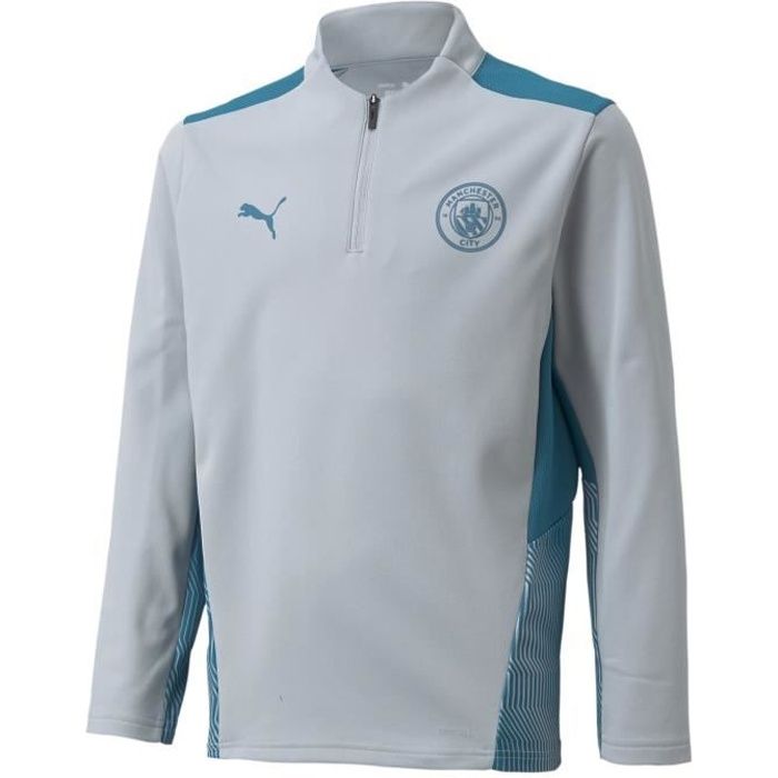 Maillot enfant Training Manchester City 2021/22 - gris clair/bleu clair - 14 ans