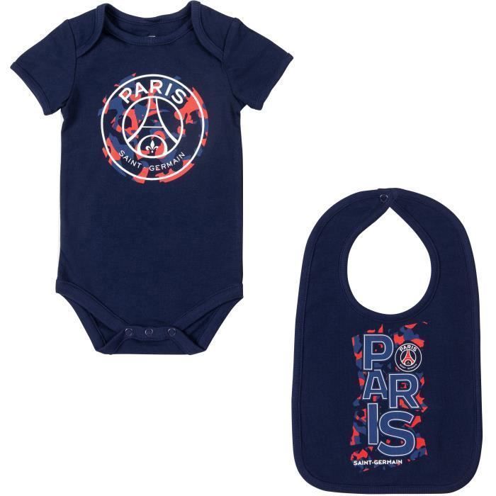 Body + bavoir bébé garçon PSG - Collection officielle PARIS SAINT GERMAIN