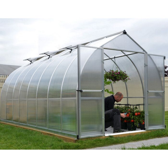 PALRAM Serre de jardin Bella 11,4 m² - Aluminium et polycarbonate - Double parois