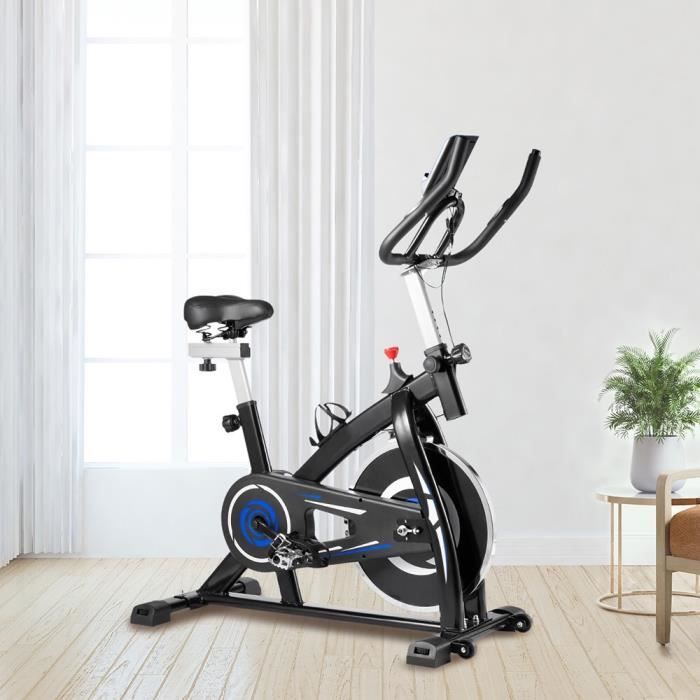 Velo biking spinning interieur Vélo d'appartement Silencieux d'Exercice Cyclisme Stationnaire Maison Entraînement Gym Cardio Bleu