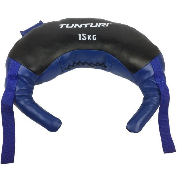 TUNTURI Sac bulgare pour entraînement musculation crossfit 15kg bleu