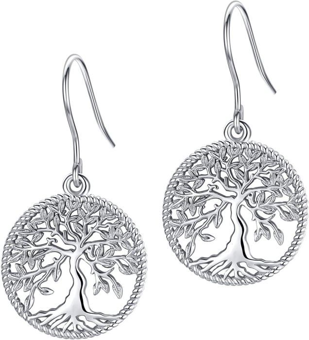 Boucles D'Oreilles Pendantes Hibou Argent 925 – Élégantes & Raffinées, Cadeau Idéal Femme / Maman