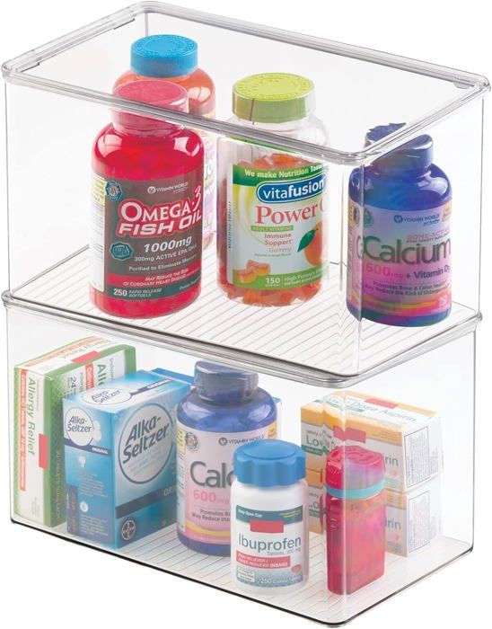 Boîte à Pharmacie Maison 2 Compartiments - Organisation Médicale, Rangement Pratique Et Portable