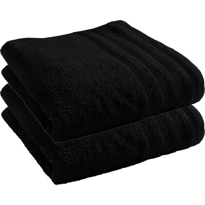 Lot De 2 Draps De Bain Jumbo Luxe 100×200 Cm – 600 G/m² – 100% Coton Égyptien Peigné Pakistan – Anthracite – Qualité Hôtel 5 Étoiles