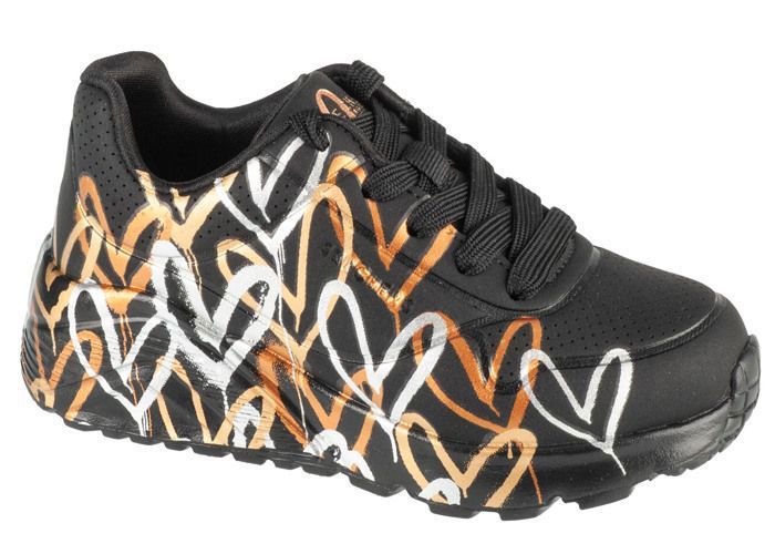 Skechers Baskets - SKECHERS - JGoldCrown Uno Lite Metallic - Noir - Synthétique - Air-Cooled Memory Foam