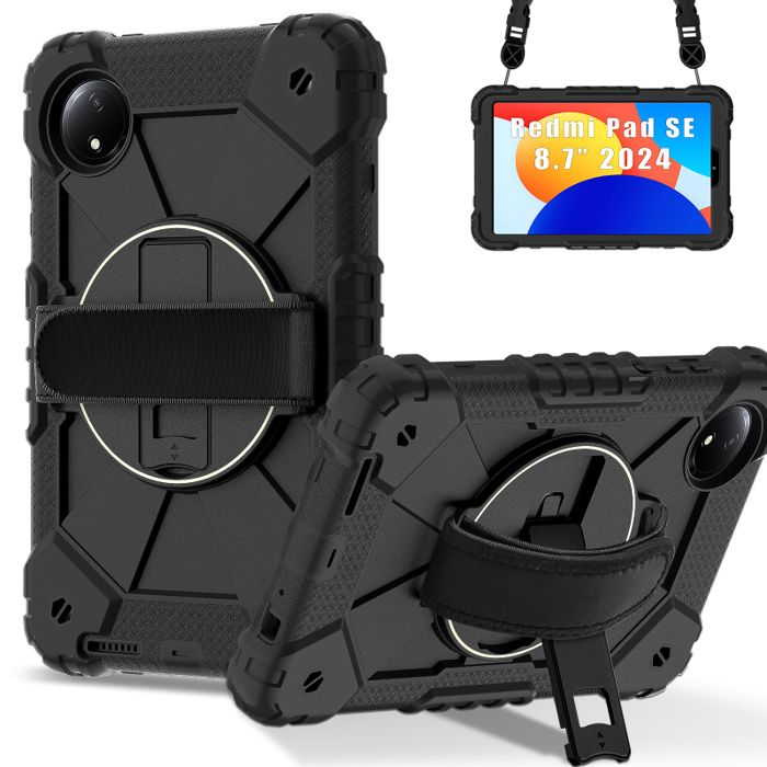 Coque Avec Support Et Bandoulière Pour Xiaomi Redmi Pad SE 8,7" – Rotation 360°, Protection Anti-choc