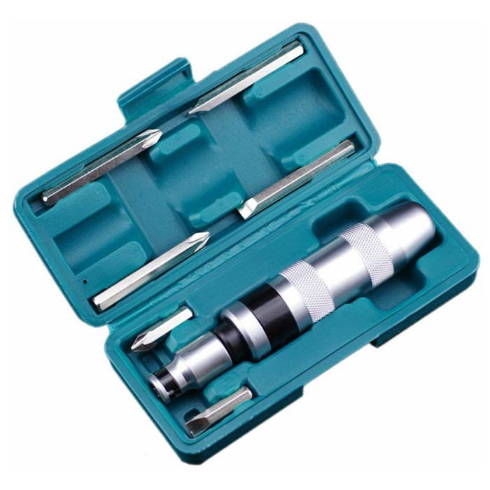 MAXPOWER Tournevis à Frapper 8 Pièces - Jeu Professionnel Pour Vis Rouillées Avec Embouts Phillips Et Fente 1/2"