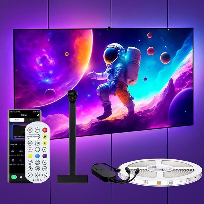 Ruban LED RGB 3 Mètres 18W - 470 Lumens, Découpable, Télécommande, Adhésif - Pour Déco Intérieure Et Extérieure