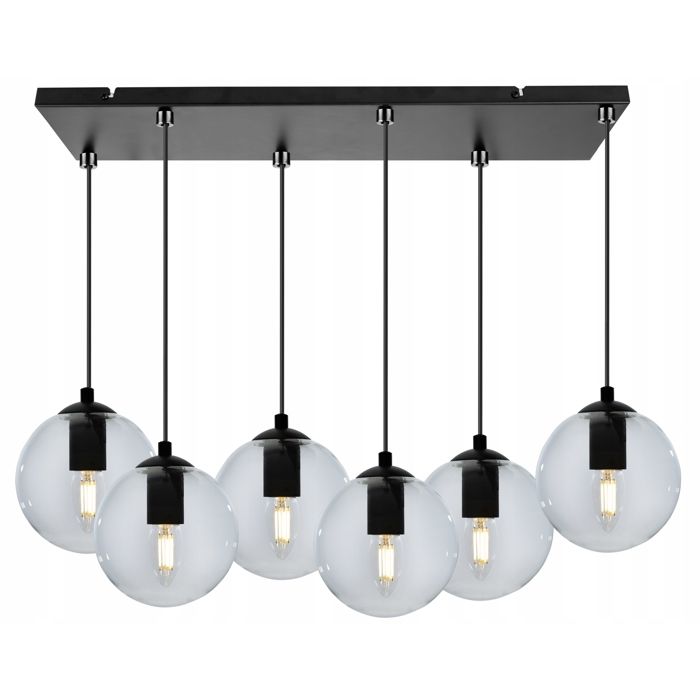 Lampe Suspendue - Light-Home - Paris 2290/6 - Verre - Métal - Hauteur Réglable