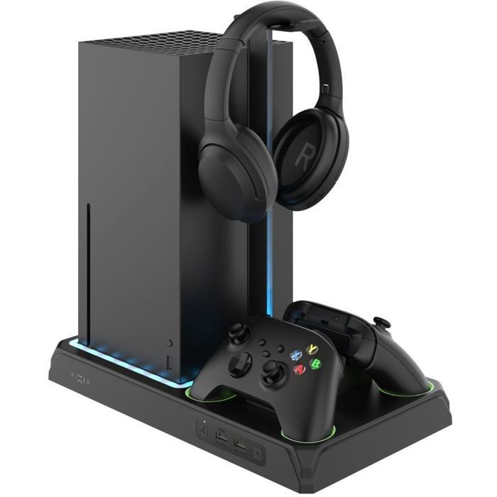 Support multifonctionnel FIXED Xbox /X Charge 2 manettes Refroidissement actif Rétroéclairage RVB