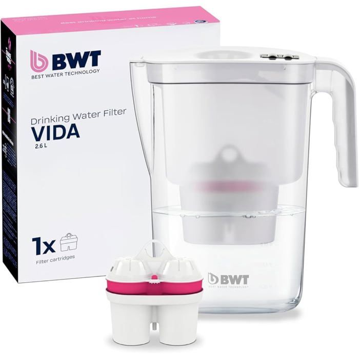 Brita Carafe Filtrante Carafe Filtrante AQUAPHOR Prestige 2.8L - Filtre A5 - Réduit Calcaire Et Chlore - Pour Réfrigérateur Eau Du Robinet Pure