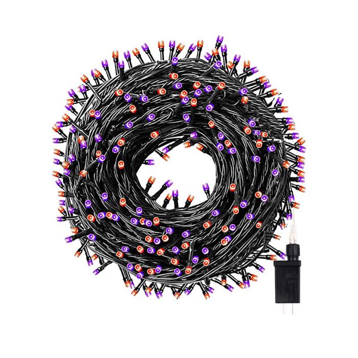Guirlande lumineuse dHalloween guirlande lumineuse avec décorations pour fête et carnaval (violet et orange)