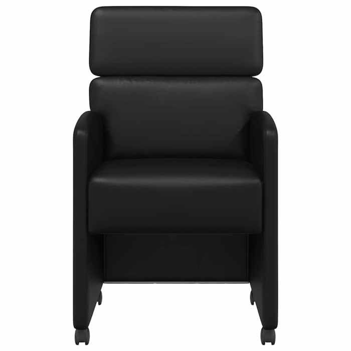 Noir 2PCS Chaises de salle à manger SOLOMON 2 PLACES Noir 58 x 65 x 98 cm Faux cuir CCC1882