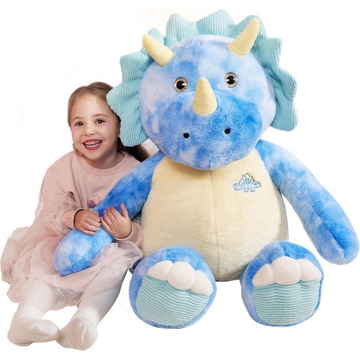 Peluche Tricératops IKASA 78cm - Géant Mignon et Doux