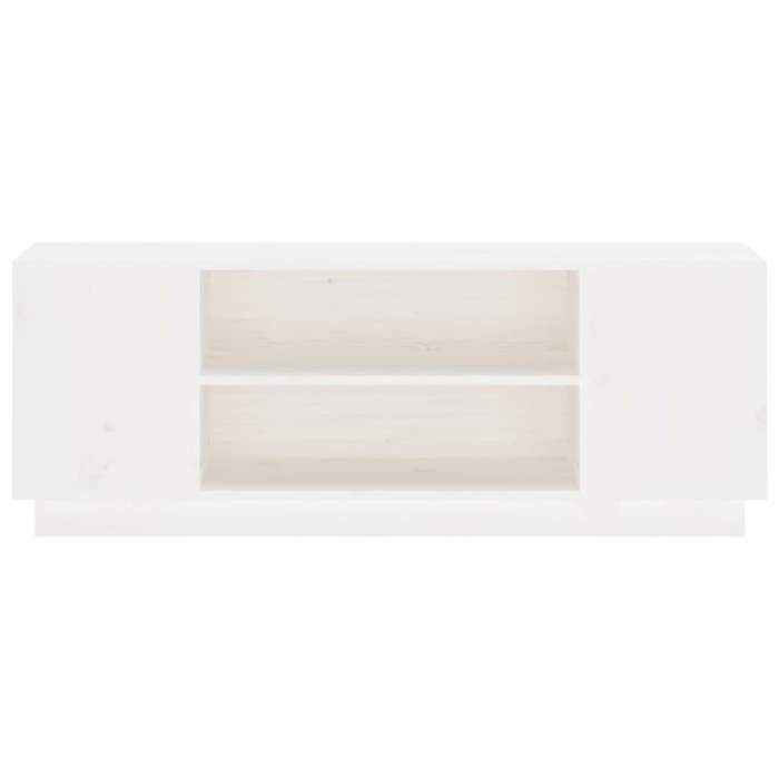 NEUF Armoire TV - Blanc - Meuble TV - TABLE TV - Blanc 110x35x405 cm - Bois de pin massif TT3767