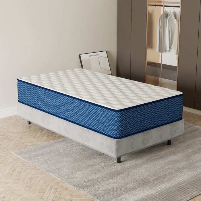 Matelas 90x190 cmepaisseur 26 cm Ferme 7 zones de confort en mousse mémoire adaptativerRéversible Soutien ParfaitDEWINNER