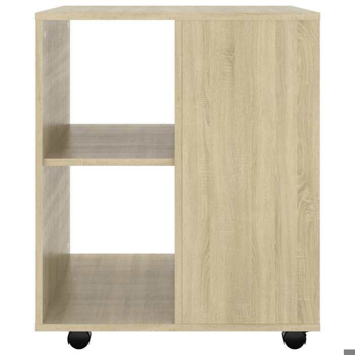 Moderne Armoire à roulettes BURKE MEUBLE RANGEMENT Chêne Sonoma 60x53x72 cm Bois dingénierie AA2548