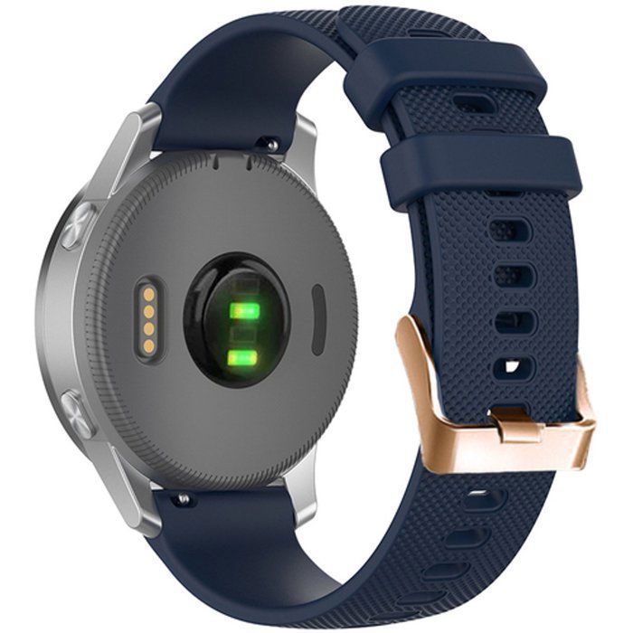 Stravo Bracelet silicone 18 mm Garmin Venu 4/3S/2S Vivoactive 4S Vivomove 3S Forerunner 255S/265S & Huawei GT 7/6/5/5 Pro – Bleu