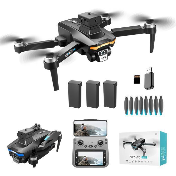 Drone GPS avec caméra 4K - Écran 4 5 pouces - Évitement dobstacles 360° - 69 minutes de vol - Retour automatique