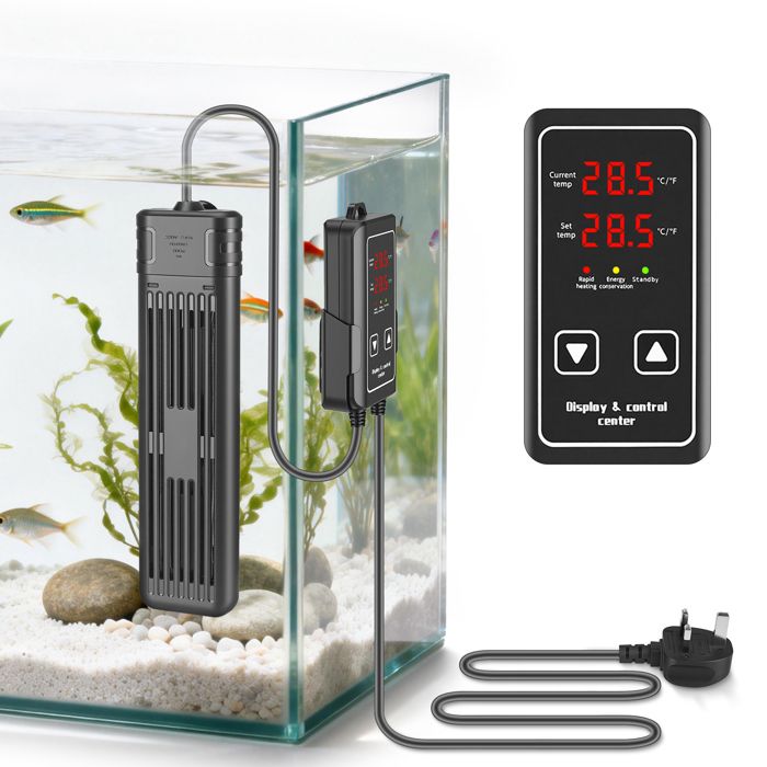 Meilleurs prix pour Chauffage Aquarium 600WChauffe-eau Immersé avec Protection Marche à Sec Thermostat Numérique LED Câble 2m250-400L