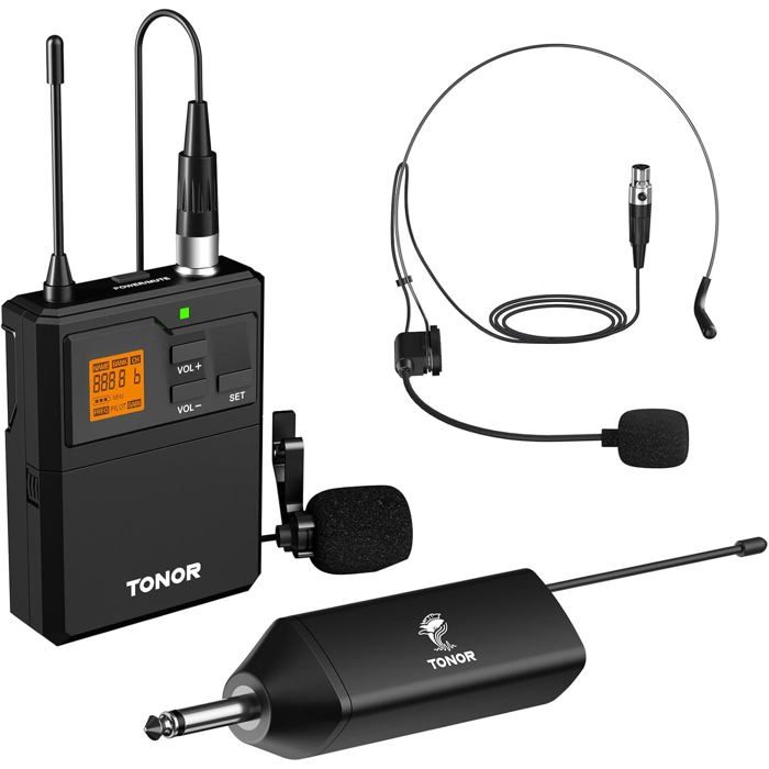 Système micro sans fil TONOR UHF Rechargeable Bodypack
