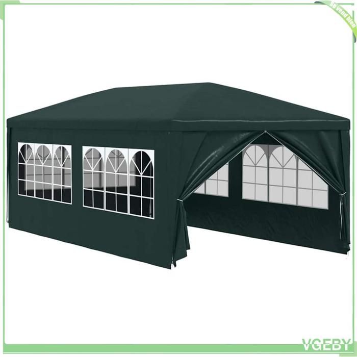 Tente de réception - FAFEICY - 45103 - 3 x 6 m - Vert - PE anti-UV structure inox