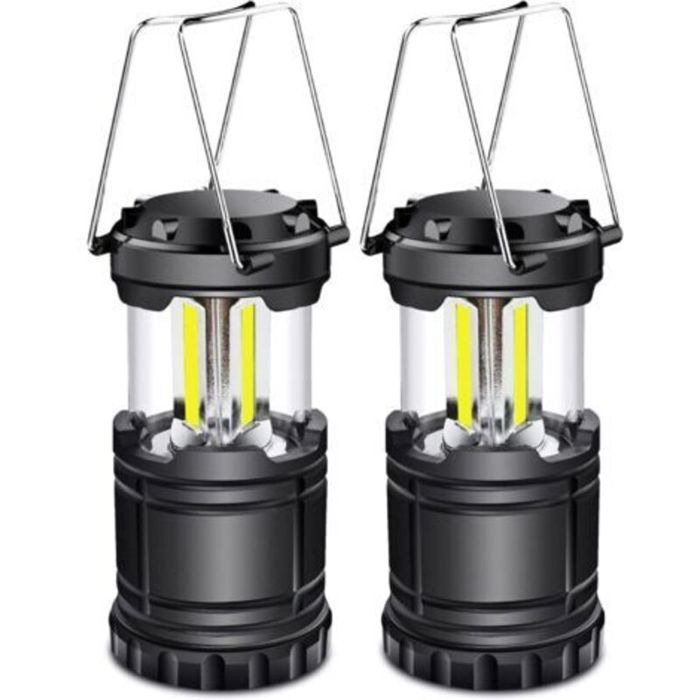 Lanterne Camping LED Lampe Camping portable 350LM avec poignées en métal pour Tente Camping Randonnée Pêche Cave etc 2 pièces [C Lanterne Camping LED Lampe Camping portable 350LM avec poignées en métal pour Tente Camping Randonnée Pêche Cave etc 2 pièces [C