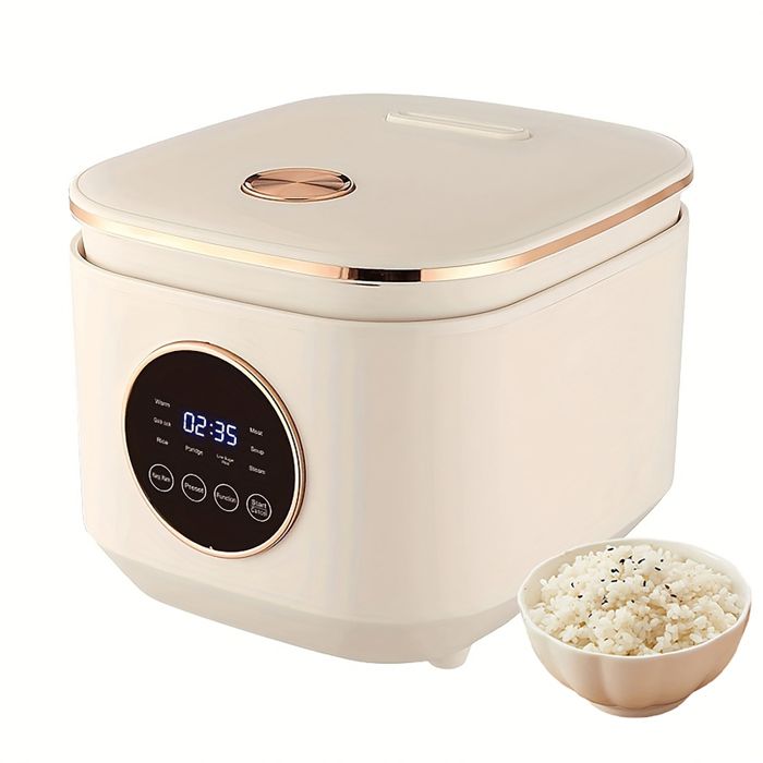 Cuiseur à riz 5 L 900 W minuterie intelligente cuve intérieure antiadhésive 9 programmes de cuisson - blanc