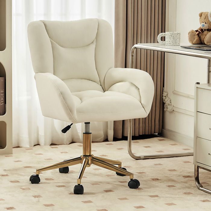 Design solide et sécurisé chaise de bureau pivotante réglable en hauteur idéal pour bureau travail à domicile ergonomique