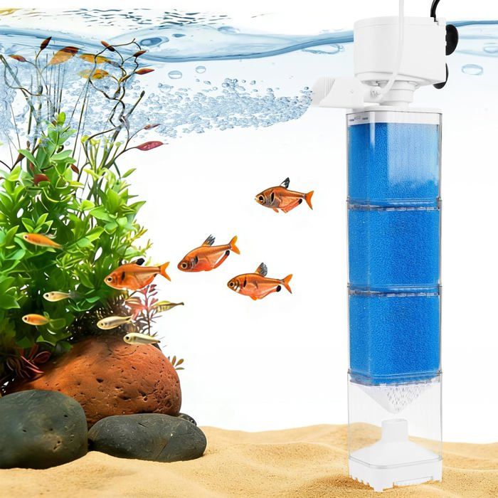 Pompes Et Filtres Pour Aquarium 150-300L 5 En 1 Réglable Pompe Aquarium Filtre Et Oxygène Pompage Wavemaker Moteur Aquariums S