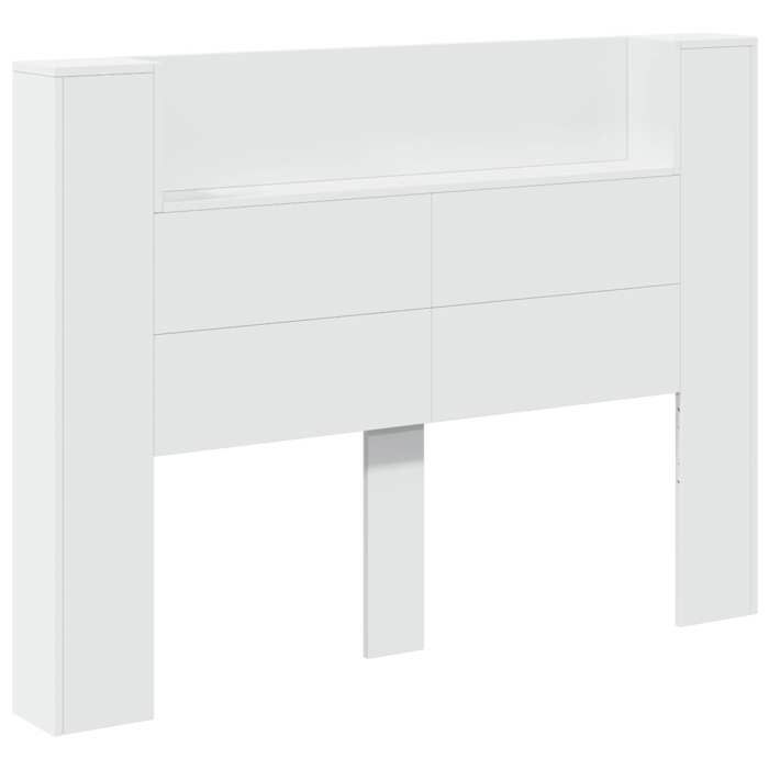 NEW Tête de lit Blanc 140 x 16 5 x 103 5 cm Bois dingénierie aspect contemporain_44966