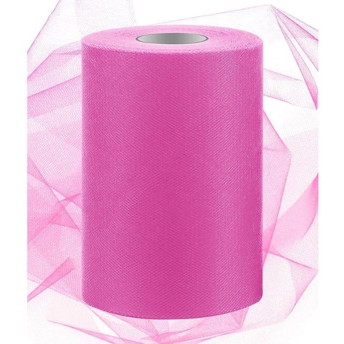 Rouleau de tulle de 15 2 cm par 91 4 m tulle rose pêche bobine de ruban en tulle tulle transparent en maille Rouge Pêche rou TULLE