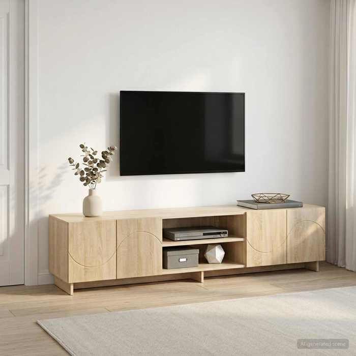 vidaXL Meuble TV 180 x 34 5 x 40 cm Chêne Sonoma Bois dingénierie 8011497