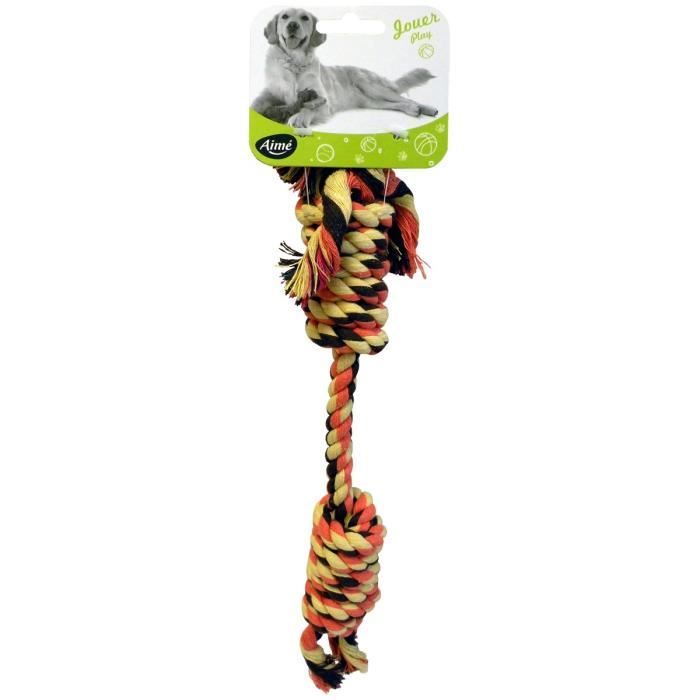 Meilleurs prix pour AIME Jouet corde double nœud 40cm - Pour chien
