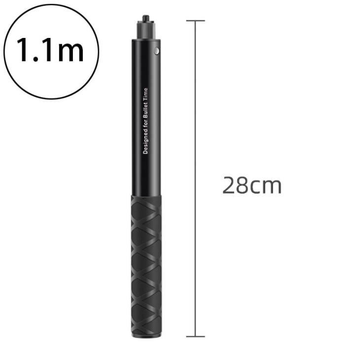 Perche à Selfie Support Guidon Moto Pour Perche Selfie - Compatible Insta360 X3/One X2/Action 3 - Alliage Aluminium Compatible Insta360 DJI Action