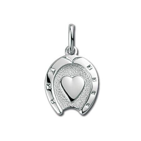 Pendentif Fer à Cheval Porte-bonheur En Argent 925 - Sans Pierre - Dimensions 2,5 X 2 Cm - Pour Femme - 4