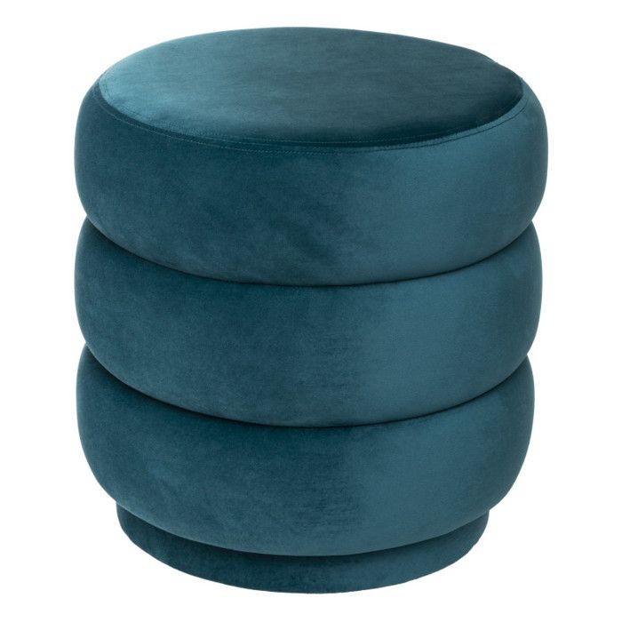 Pouf velours Lysandre 2 Velours gris