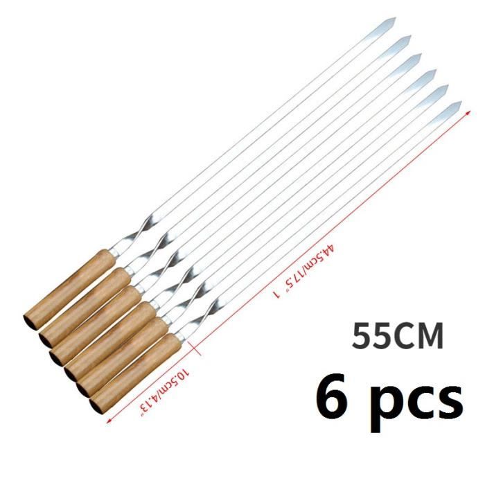 Support Vertical Brochettes Kebab Acier Inox - Avec 3 Pointes Tailles Différentes + Plaque Récupération Jus