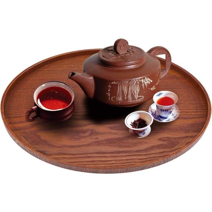 Plateau Service Thé Plateaux En Bois Pour Café Ou Plantes - Lot De
