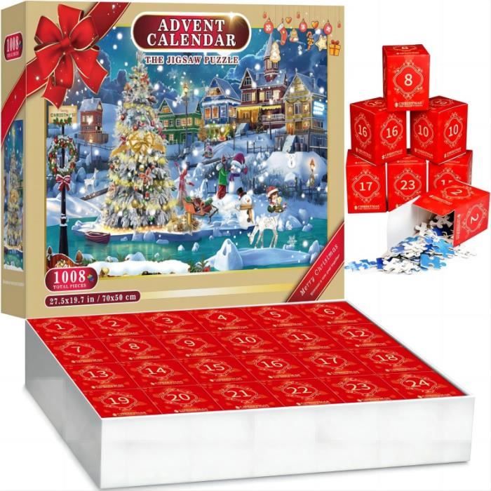 Puzzle de Noël Calendrier de l'Avent (1008 pièces) Anniversaire