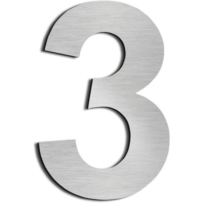 Chiffre 5 En Inox 304 Poli | 4 Pouces (environ 10cm) | Pour Porte, Boîte Aux Lettres, Décoration Maison