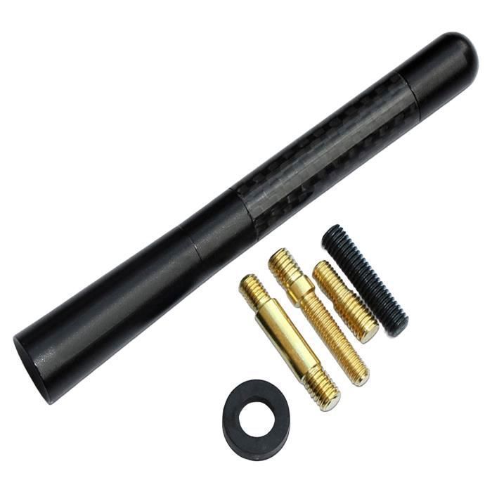 Antenne Courte En Fibre De Carbone 12 Cm AM/FM Pour Voiture - Compatible DAB - Vis Incluse - Neuf